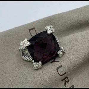 💍 David Yurman Amethyst Diamond Ring Size 5